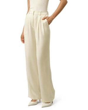 LILYSILK Double-faced Charmeuse Straight- Leg Pant - White