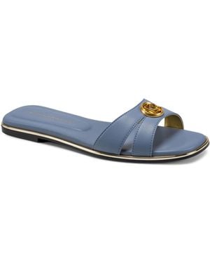 Donna Karan Halo Slip-on Flat Sandals - Blue