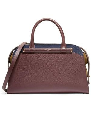 Cole Haan Catherine Large Satchel Bag - Purple