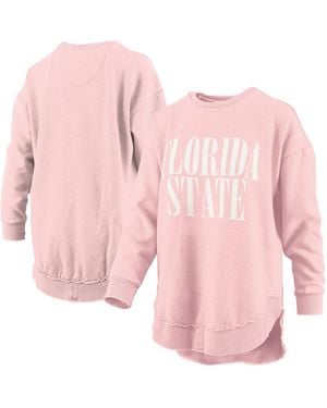 Pressbox Florida State Seminoles Poncho Fleece Pullover Sweatshirt - Pink