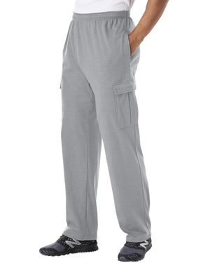 Kingsize Big Tall Lightweight Jersey Open Bottom Sweatpants in Black for Men Lyst
