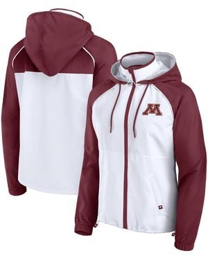 Fanatics Minnesota Golden Gophers Full-zip Anorak Hoodie Jacket - Red