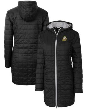 Cutter & Buck Oregon Ducks Rainier Primaloft Eco Hooded Long Coat - Black