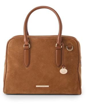 Brahmin Marissa Grassland Small Satchel Handbag - Brown