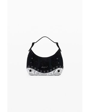 Desigual Small Studded Snake Bag - Black
