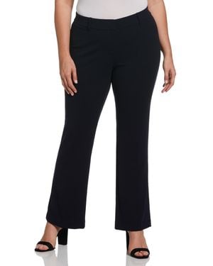 Rafaella Plus Size Stretch Crepe Classic Fit Pants - Black