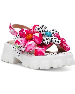 Betsey Johnson Serphina Platform Lug-sole Slide Sandals - Pink
