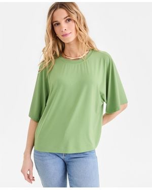 INC International Concepts Elbow-sleeve T-shirt - Green