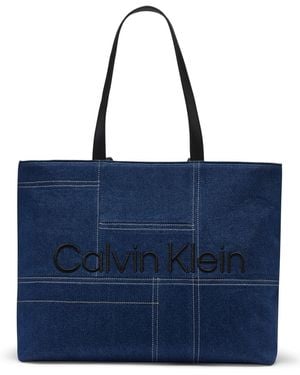Calvin Klein Aurelia Large Tote Handbag - Blue