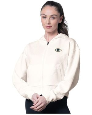 MSX by Michael Strahan Green Bay Packers Eleanor Full-zip Hoodie - White
