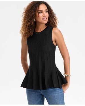 Haut Femme INC International Concepts – Noir – Taille L – Manches Courtes – Brodé
