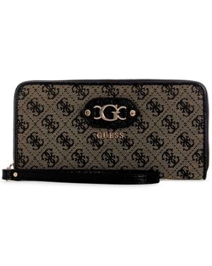 Guess Samantha Small Zip Around Wallet - Black