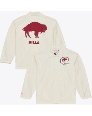 Mitchell & Ness Buffalo Bills Retro Roots Full-snap Coaches Jacket - White