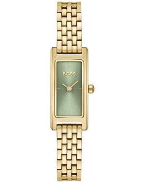 BOSS Lucy Quartz Ionic Plated Thin Steel Watch 15mm - Metallic