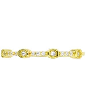 Macy's Cubic Zirconia Two Level Narrow Stack Ring - Yellow