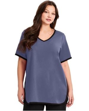 Avenue Contrast Top - Blue