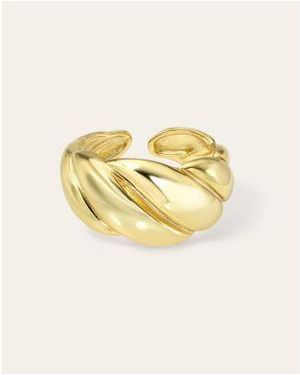 Zoe Lev Large Croissant Ring - Metallic