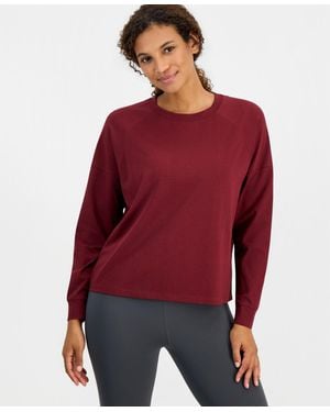 ID Ideology Oversized-fit Boyfriend Long-sleeve T-shirt - Red
