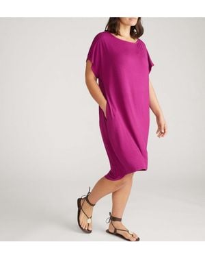 UNIVERSAL STANDARD Liquid Jersey Shift Dress - Pink