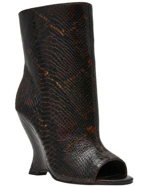Steve Madden Rylix Peep Toe Sculpted Wedge Booties - Black