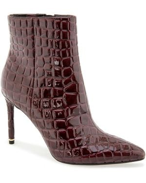 Kenneth Cole Quincy Ankle Stiletto Dress Booties - Brown
