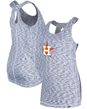 KTZ Houston Astros Space Dye Keyhole Back Tank Top - Blue