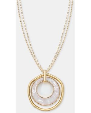 Style & Co. Stone Orbital Pendant Necklace - Metallic