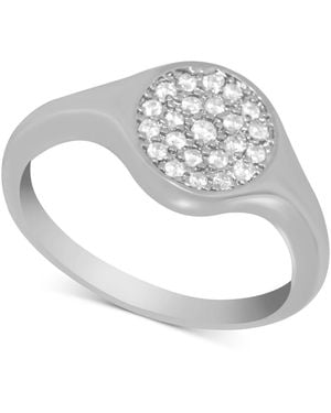 Essentials And Now This Crystal Pave Disc Ring - White