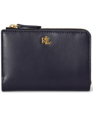 Ralph Lauren Smooth Leather Small Bifold Wallet - Blue