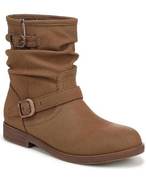 Blowfish Piers Slouch Slip-on Almond Toe Faux Leather Boots - Brown