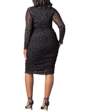 kiyonna betsey ruched dress Fitted Ruched Dress