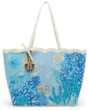 Betsey Johnson Make Waves Medium Tote Bag - Blue