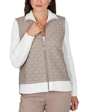 Ruby Rd. Petite Quilted Long-sleeve Jacket - Gray