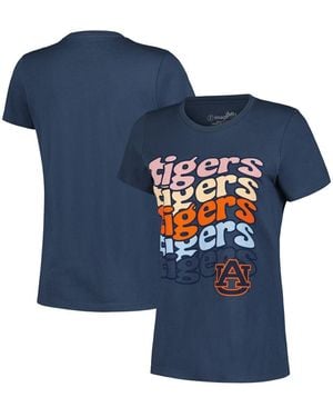 Image One Auburn Tigers Repeat Slogan Boyfriend T-shirt - Blue