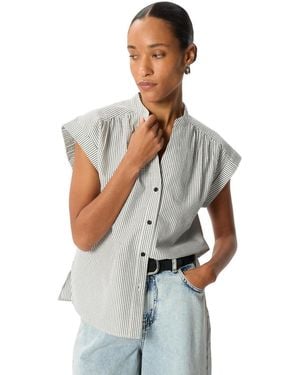 Whistles Seersucker Stripe Shirt - White