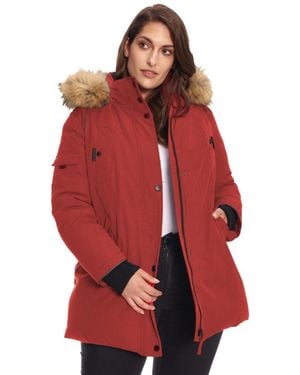 Alpine North Plus Size Glacier Parka Winter Jacket - Red