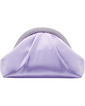 Nina Jane Crystal Magnetic Small Clutch Handbag - Purple