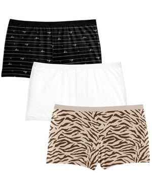 Comfort Choice Plus Size Boy Short 3-pack - Black