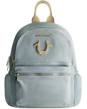 TRUE RELIGION Zip Pocket Horseshoe Backpack - Blue