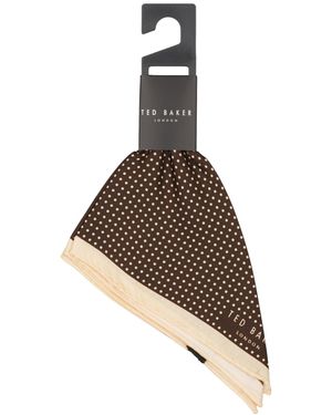 Ted Baker Classic Pocket Square - Brown