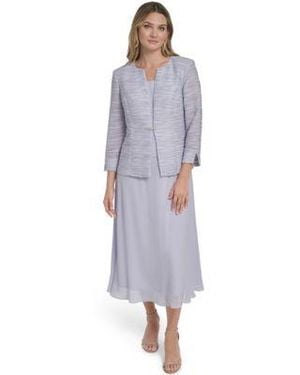 Jessica Howard Swing Inset Waist Dress - Blue