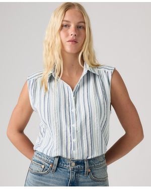Levi's Point Collar Relaxed-fit Top - White