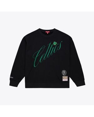 Mitchell & Ness Boston Celtics Hardwood Classics Script Lightweight Sweatshirt - Black
