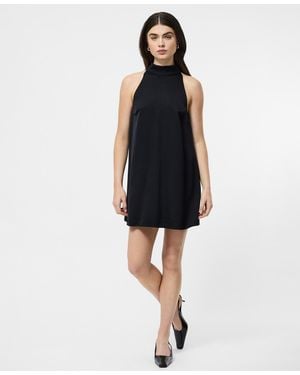 French Connection Ennis Satin Micro Mini Babydoll Dress - Black