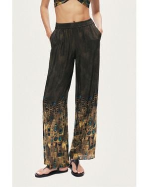 Nocturne Printed Straight Leg Pants - Multicolor
