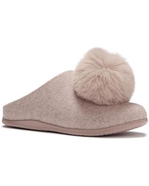 Fitflop Iq-snug Pom Pom Arch Support Slip-on Slippers - Multicolor