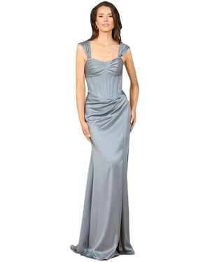 Lara Sleeveless Corset Gown - Blue