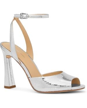 Michael Kors Rosie Peep Toe High Sandals - Metallic
