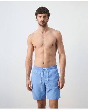 Mango Basic Drawstring Swimsuit - Blue