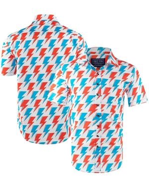 Section 119 David Bowie Red And Blue Bolt Button-down Shirt